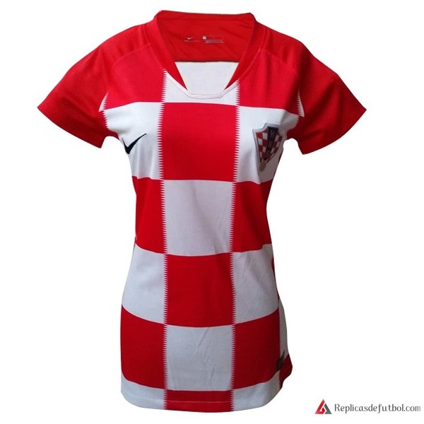 Camiseta Seleccion Croatia Primera equipación Mujer 2018 Rojo